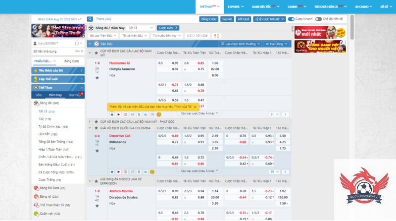 Xử lý Kèo Lên Xuống